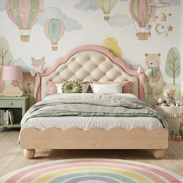 Fairy Tale Solid Wood Kids Soft Bed