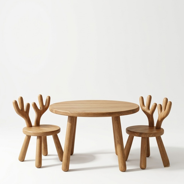 Fawn & Friends Solid Wood 2 Seater Round Table