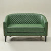 Fayetteville Tufted Faux Leather Upholstered Small Loveseat