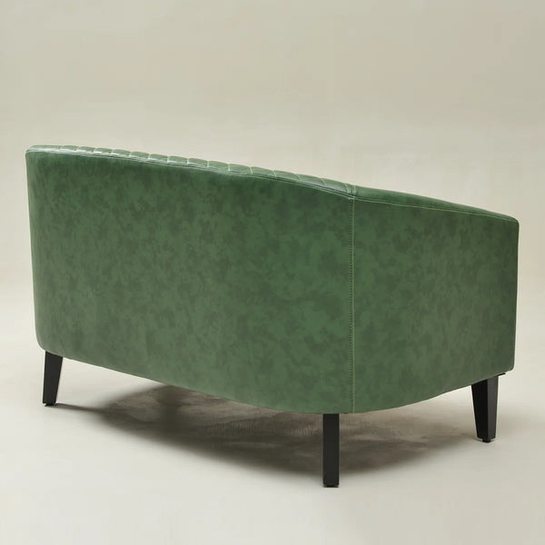 Fayetteville Tufted Faux Leather Upholstered Small Loveseat