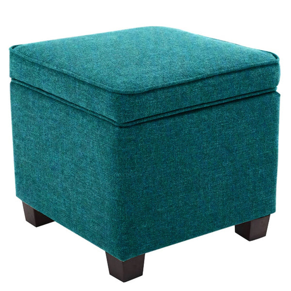 Flagstaff Solid Wood Ottoman Sea Green