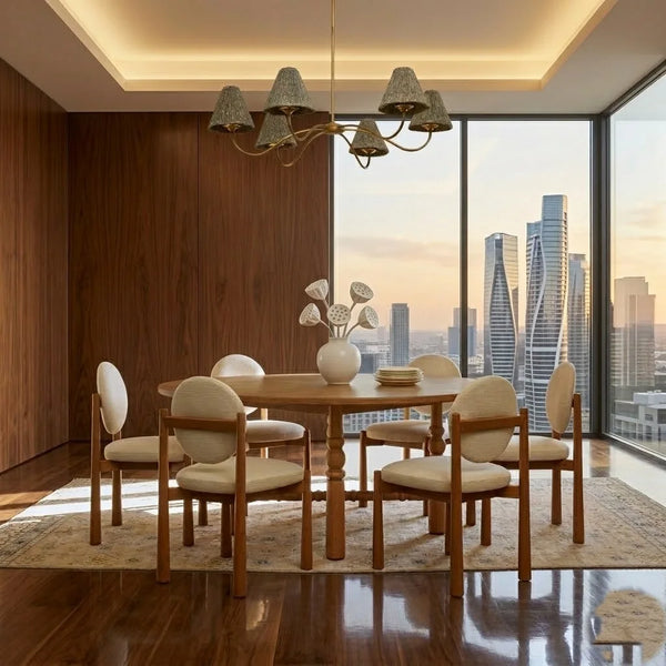 Flexor Solid Wood Dining Table Set - All Sizes