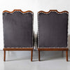 Fochville Pair of Luxurious Teakwood Walnut Wing Chair