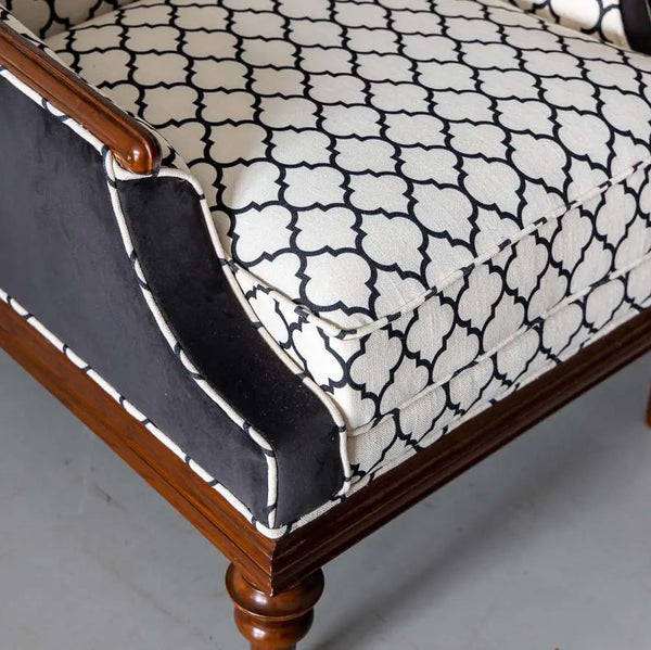 Fochville Pair of Luxurious Teakwood Walnut Wing Chair