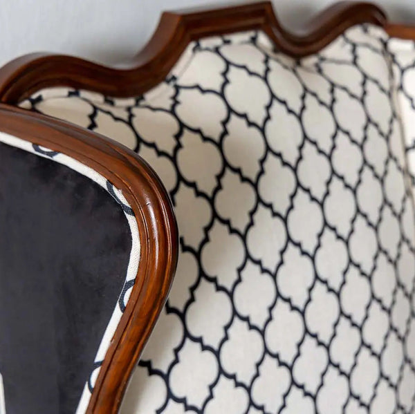 Fochville Pair of Luxurious Teakwood Walnut Wing Chair