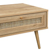 Fremont Solid Wood Rattan Coffee Table