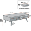 Fremont Solid Wood Rattan Coffee Table