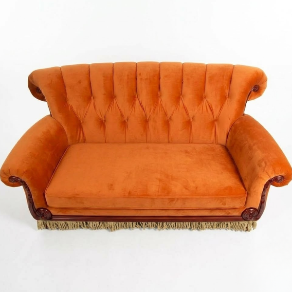 Friends Solid Wood Velvet Sofa