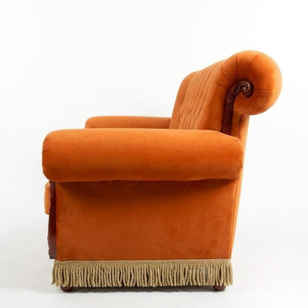 Friends Solid Wood Velvet Sofa