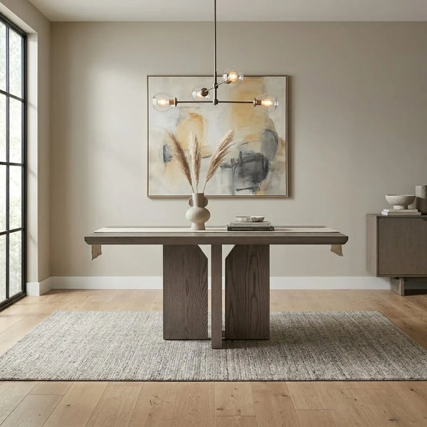 Genoa Oak Wood Square Dining Table