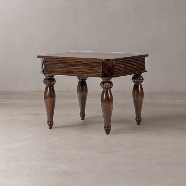 Girvan Sheesham Wood Brown Finish End Table