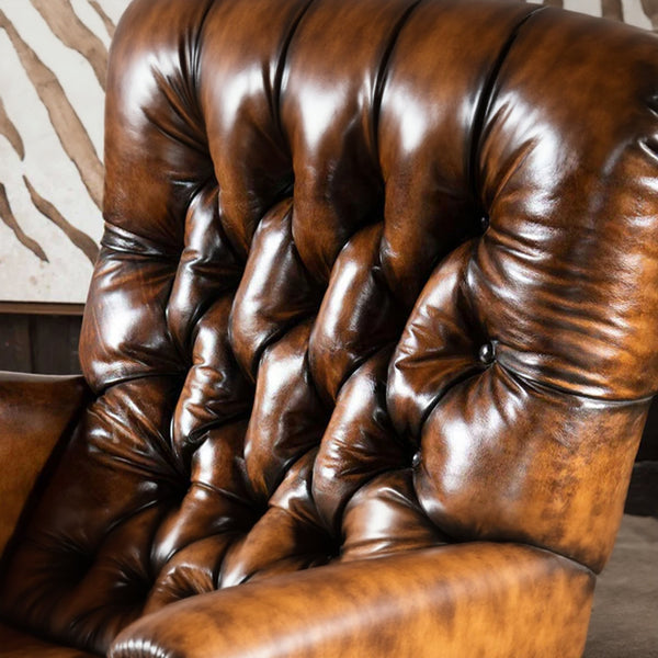 Glasgow Chesterfield Leather Sofa
