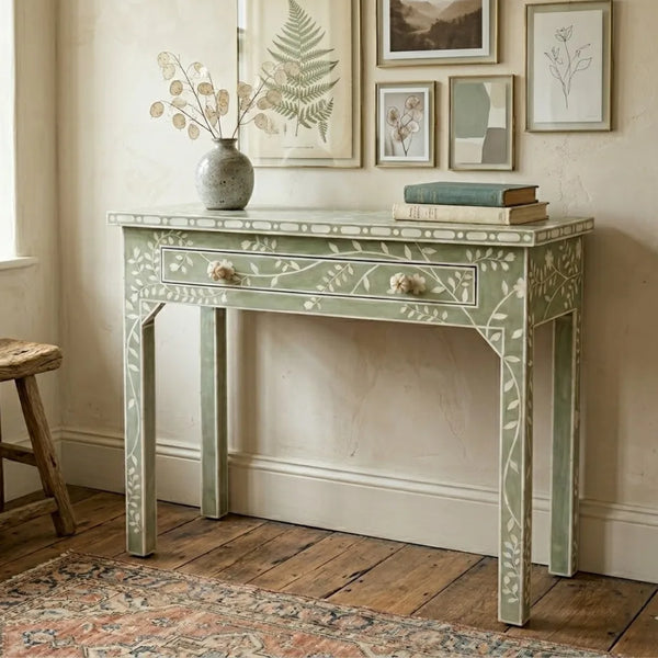 Greeni Bone Inlay console table