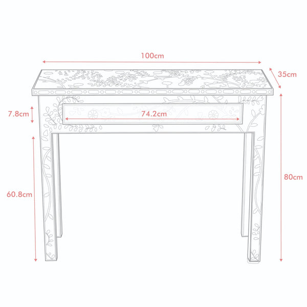 Greeni Bone Inlay console table