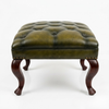 Haarlem Solid Wood Leather Ottoman
