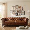 Hamburg Leather Chesterfield Sofa ( Dark Brown )