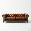 Hamburg Leather Chesterfield Sofa ( Dark Brown )