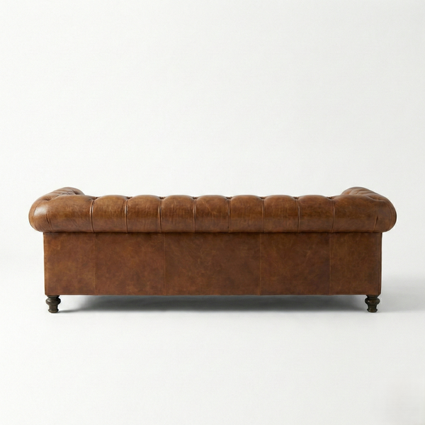 Hamburg Leather Chesterfield Sofa ( Dark Brown )