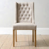 Helsinki Oak Wood & Linen Dining Chair