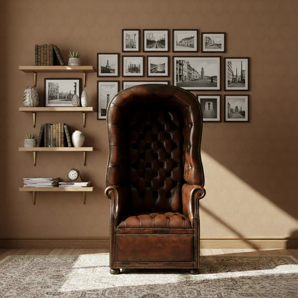 Heritage Chesterfield Tufted Porters Wing Chair