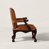 Herning Solid Wood & Leather armchair with armrests