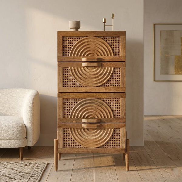 Hobart Rattan Chest Of Drawer - READY TO SHIP