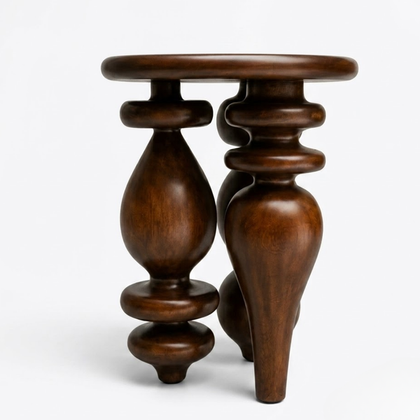 Huelva Solid Wood Round End Table