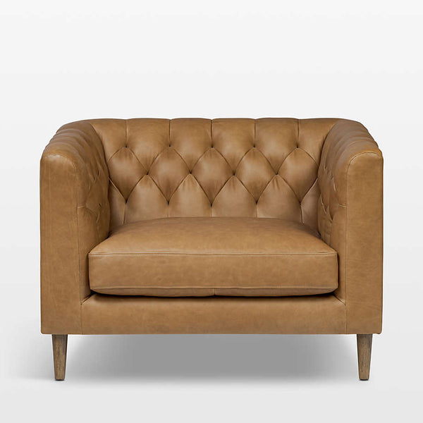 Huston Chesterfield Leather Sofa