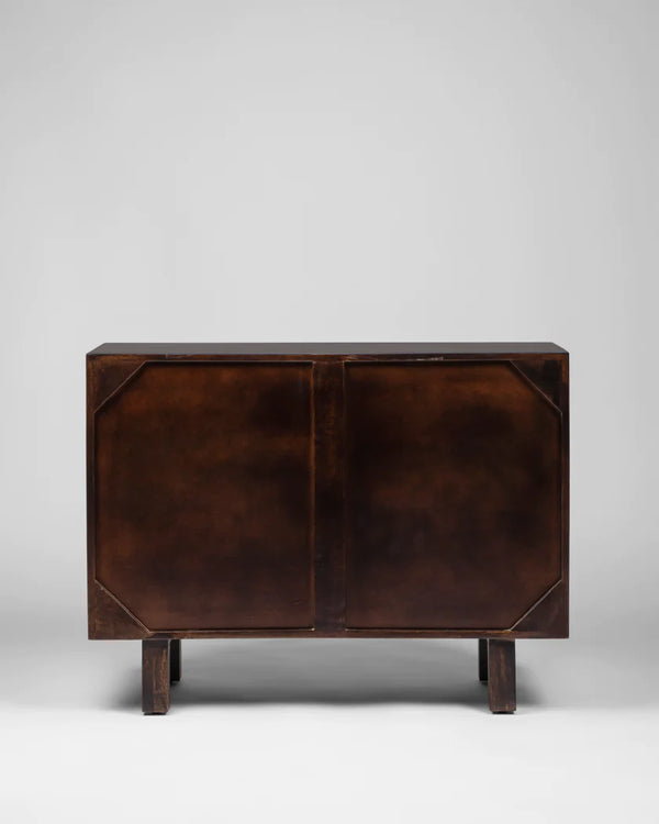 Modern Rattan Solid Wood Chest Of 3 Drawers