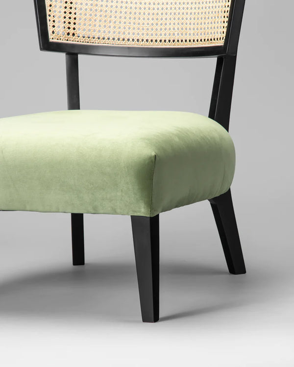 Solid Sheesham Wood & Fabric Cafe Chair