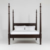 Imperial Solid Wood Poster Bed In Walnut Finish