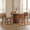 Indie Teakwood 4 Seater Round Dining Table Set
