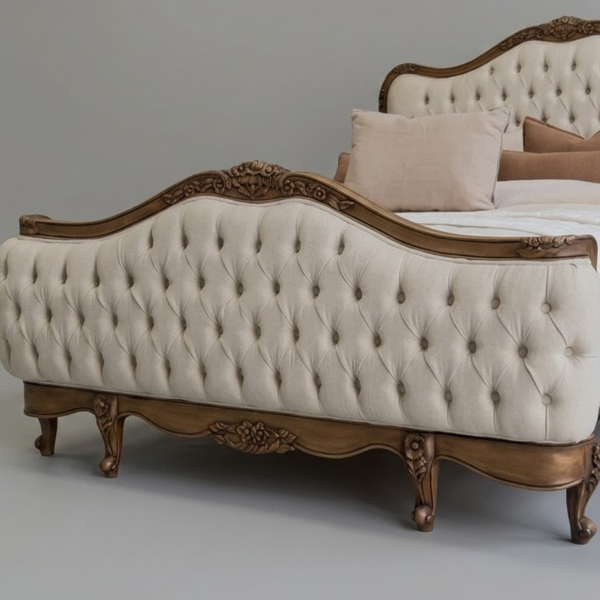 Iquitos Royal French Style Solid Wood Bed - All Sizes