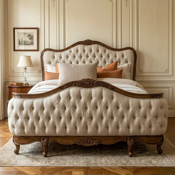 Iquitos Royal French Style Solid Wood Bed - All Sizes