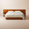 Iris Solid Acacia Wood Bed With Nightstand- All Sizes