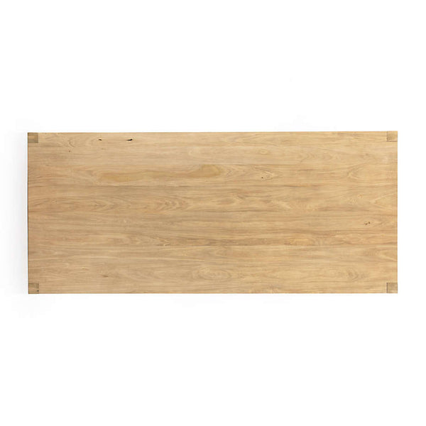 Modern SolidWood Dining Table in Bleach Finish