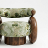 Itaugua Solid Wood & VelvetAccent Chair