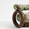 Itaugua Solid Wood & VelvetAccent Chair