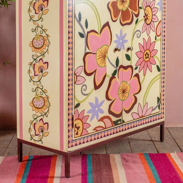 Jaipuri Hand Painted Cabinet