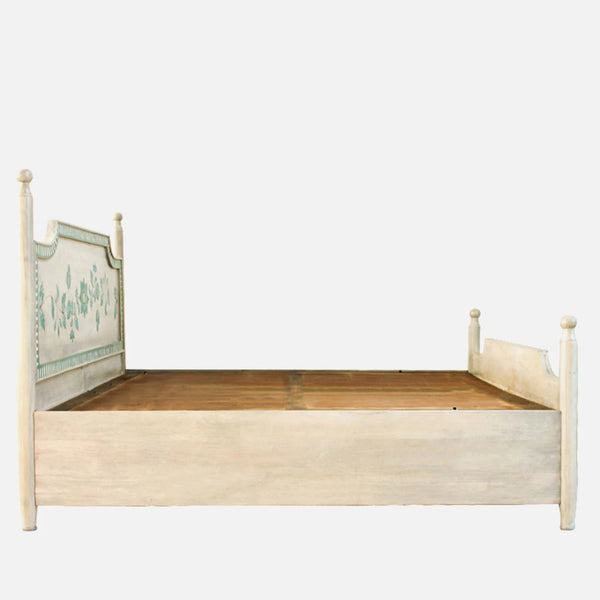 Jaipuri Hand Painted Solid Wood Bed – All Sizes