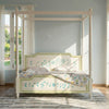 Jaipuri Hand Painted Solid Wood Poster Bed