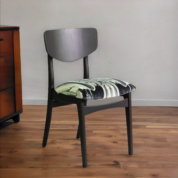 Classic Solid Wood Dining Chair - Black Finish