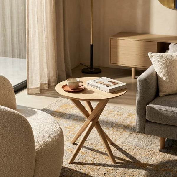 Jericho Oak Wood End Table