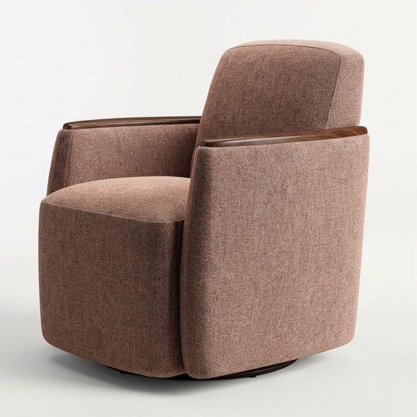 Joliet Solid Wood Swivel Accent Chair