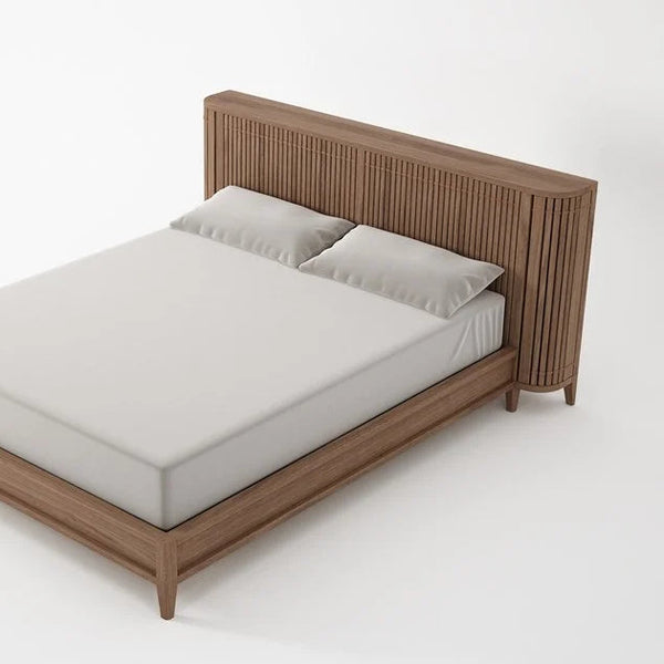 Juniper Fluted Bed With Headboard Storage- All Sizes