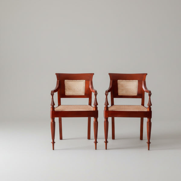 Kedron Classic Sheesham Wood Armchair with Cane