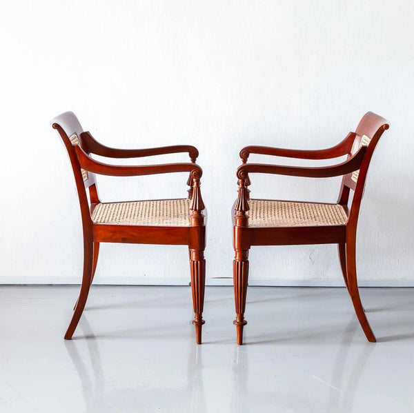 Kedron Classic Sheesham Wood Armchair with Cane