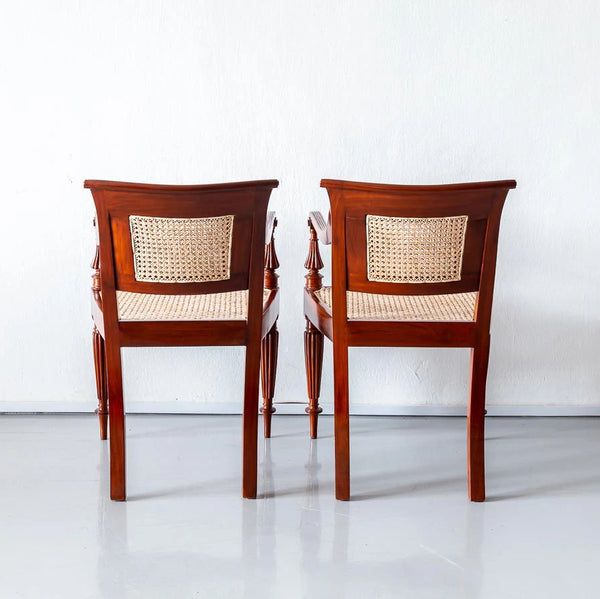 Kedron Classic Sheesham Wood Armchair with Cane