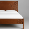 Kent Hand Carved Bed In Walnut Finish-King Size