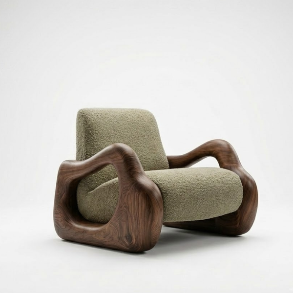 Kerch Solid Wood Accent Chair